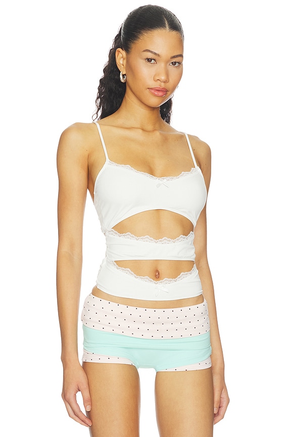 view 2 of 4 Triple Layered Bra Top in White