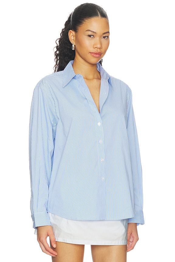 view 2 of 5 Collared Shirt in Blue Gingham