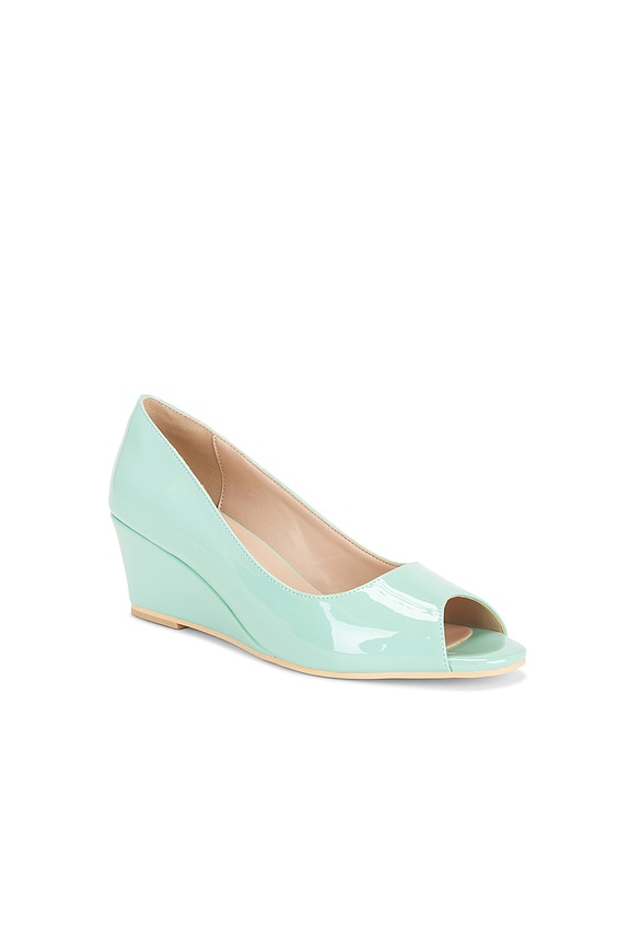 view 2 of 5 COMPENSÉES OPEN TOE VINYL MULE in Ice
