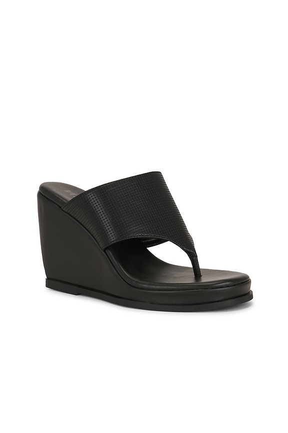 view 2 of 5 Spring Wedge Sandal in Black