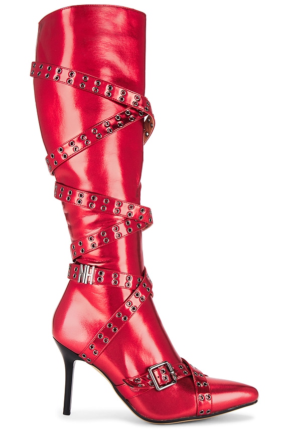 view 1 of 5 Nii Hai Strappy Boots in Metallic Red
