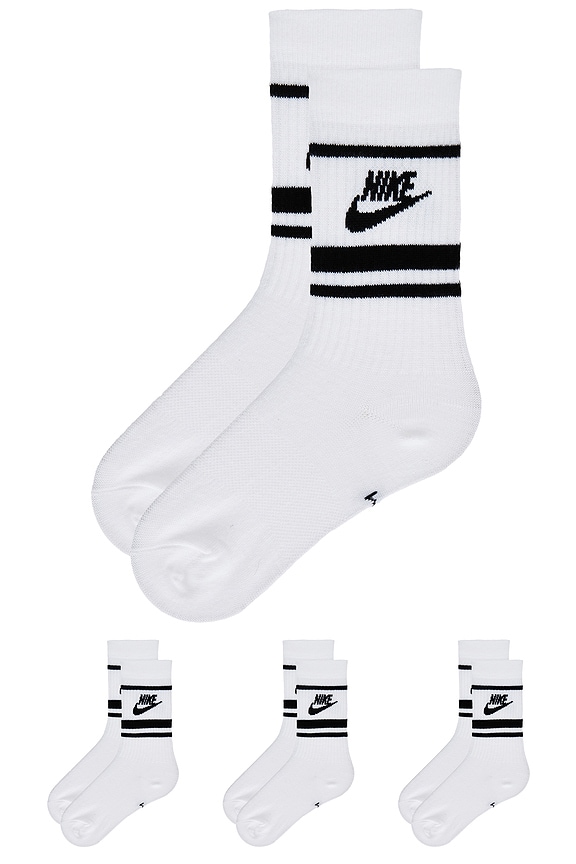 view 2 of 2 양말 in White, Black, & Black