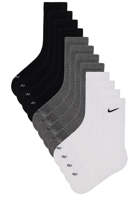 view 2 of 4 6 Pack Training Crew Socks in Multi-Color in Multi Color