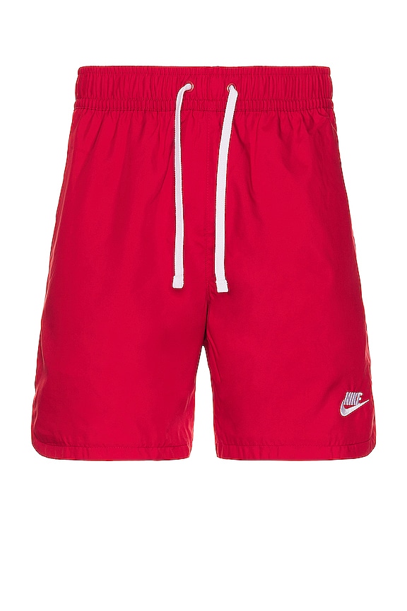 view 1 of 3 Club Woven Lined Flow Short in University Red & White