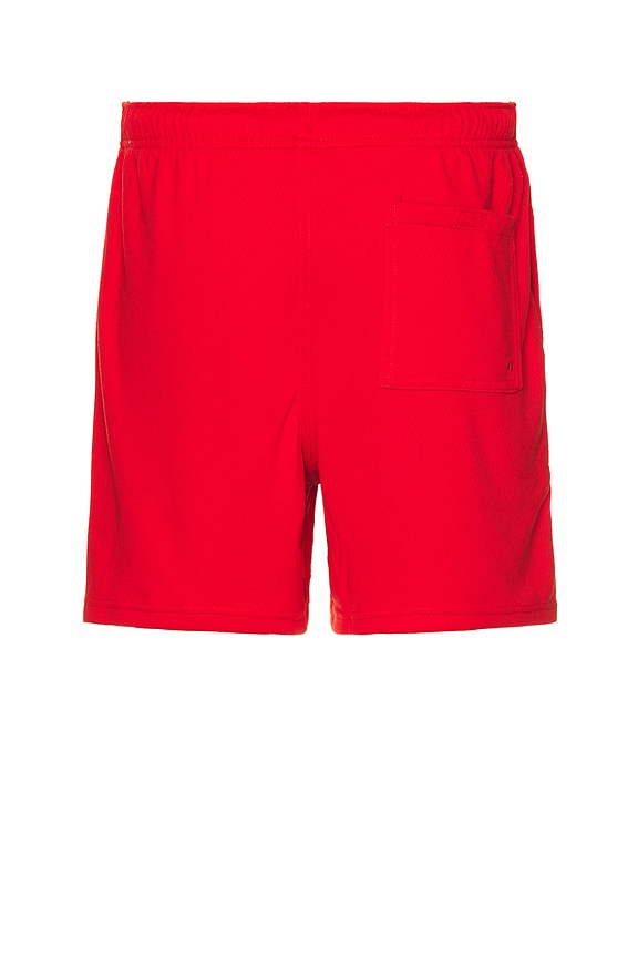 view 2 of 5 M Nk Club Flow Mesh Short in University Red & White
