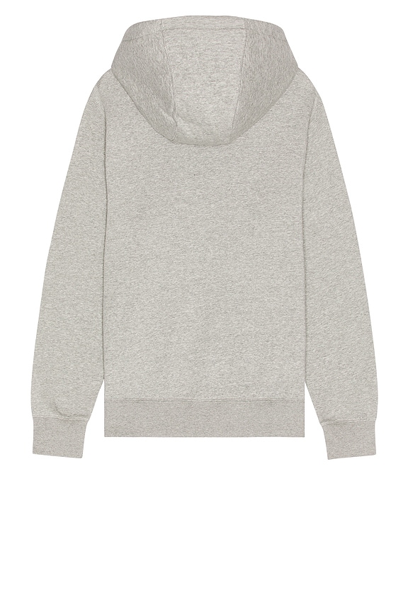 view 2 of 5 Full Zip Hoodie in Dark Heather Grey, Matte Silver, & White