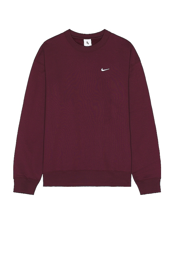 view 1 of 5 Fleece Crew in Night, Maroon, & White