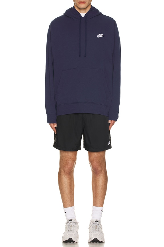 view 5 of 5 Club Fleece Pullover Hoodie in Midnight Navy & White