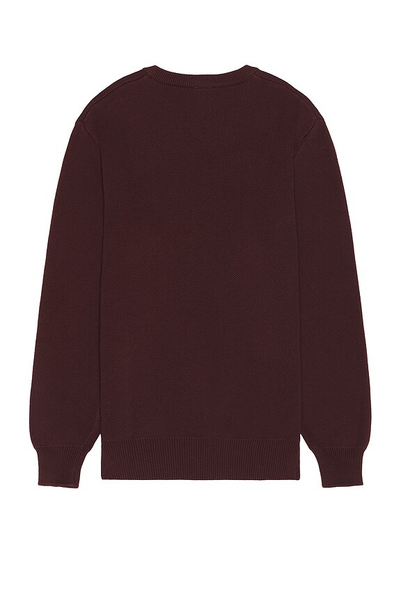 view 2 of 5 Club Crew Sweater in Burgundy Crush & White