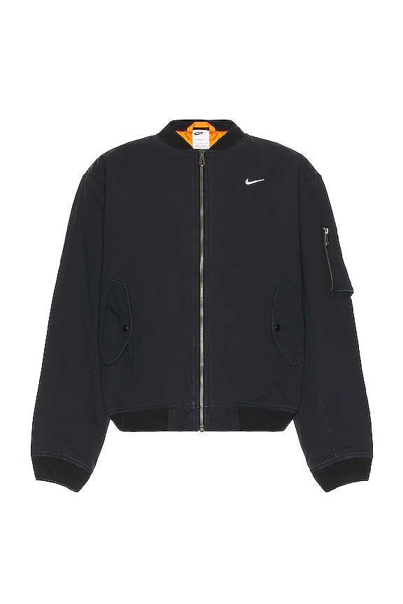 Nike M Nl Wvn Flight Jacket in Black/White | REVOLVE