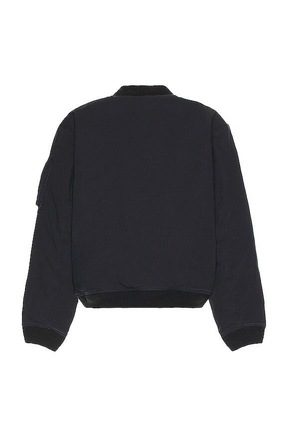 view 2 of 4 M Nl Wvn Flight Jacket in Black/White