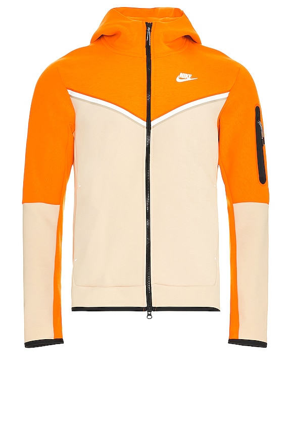 view 1 of 4 Tech Fleece Hoodie in Kumquat, Sandrift & White