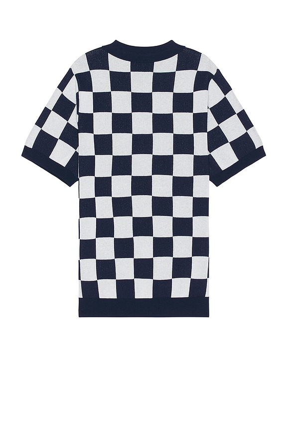 view 2 of 5 Checkers Polo in Midnight Navy & Sail