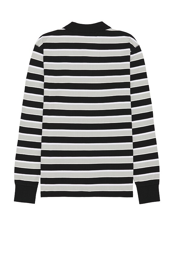 view 2 of 4 M Nk Club Stripe Polo in Black, White, Light Smoke Grey, & White
