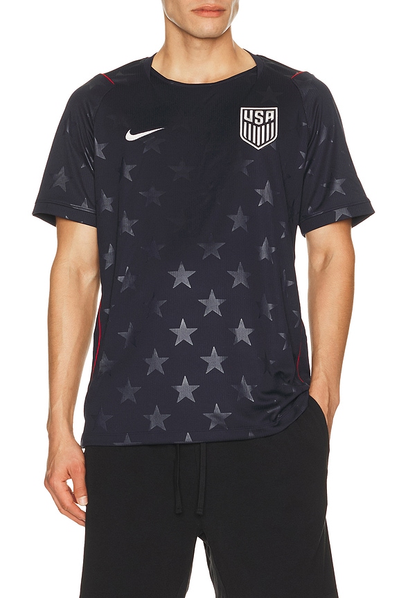 view 1 of 5 Usa Dri-Fit Jersey Short-Sleeve Stad Aw in Dark Obsidian & Pure Platinum