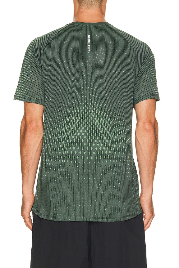 view 2 of 5 Aero Fit Stride Short Sleeve Top in Black, Light Green, Spark, & Reflective Silver