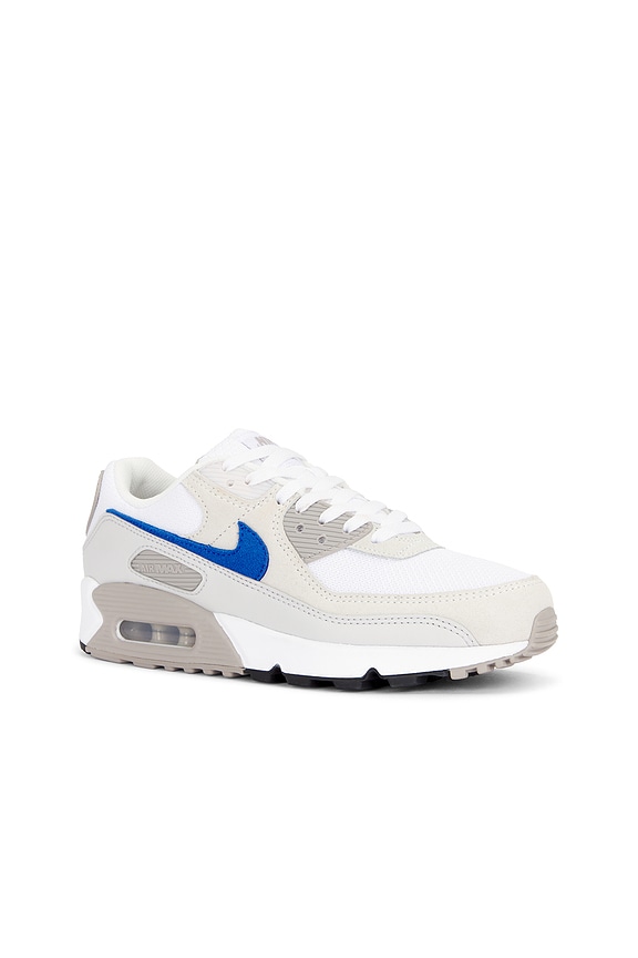 view 2 of 6 Air Max 90 Sneakers in White, Racer Blue, & College Grey