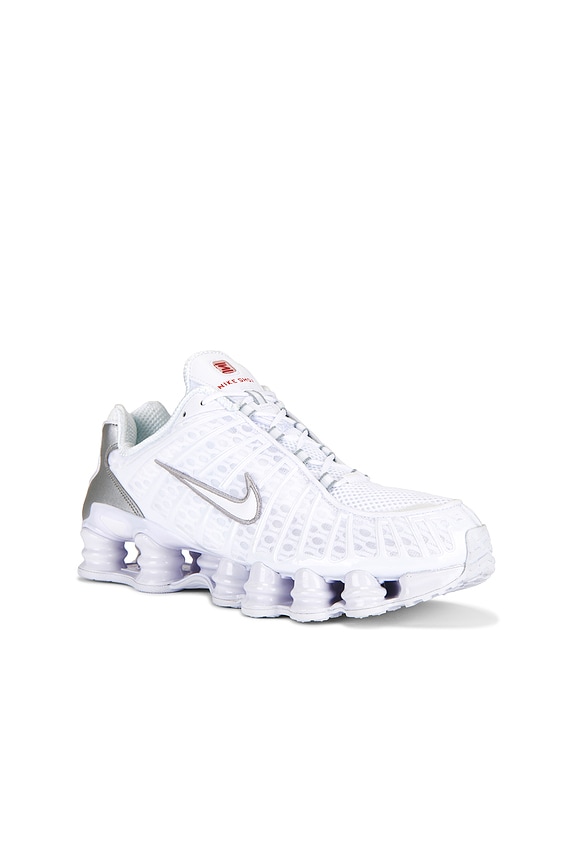 view 2 of 6 Shox Tl Sneaker in White, White Metallic, Silver, & Max Orange