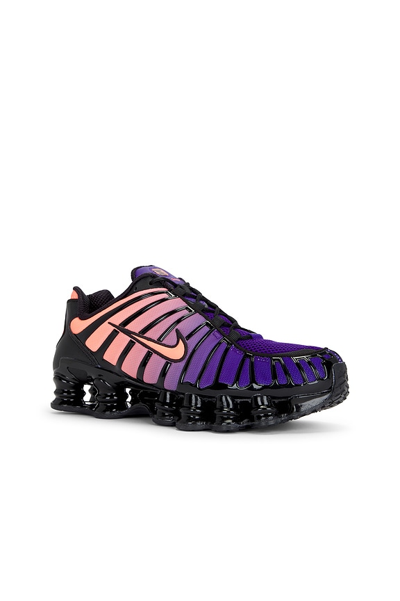view 2 of 6 Shox Tl Sneaker in Court Purple, Hot Lava, Black, & Metallic Silver
