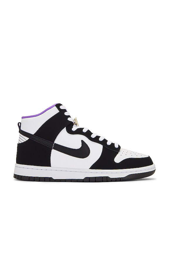 view 1 of 6 Dunk Hi Retro PRM EMB in Black, White & Action Grape