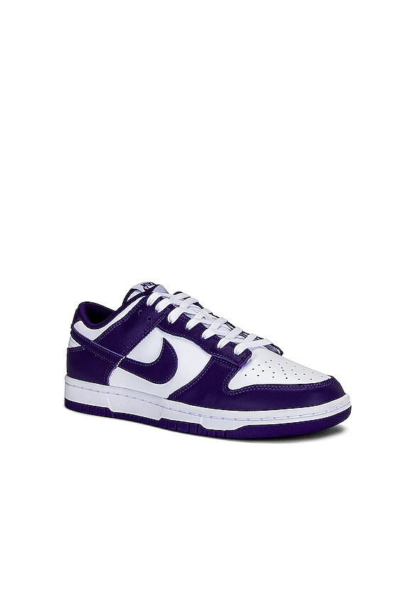 view 2 of 6 Nike Dunk Low Retro in White & Court Purple
