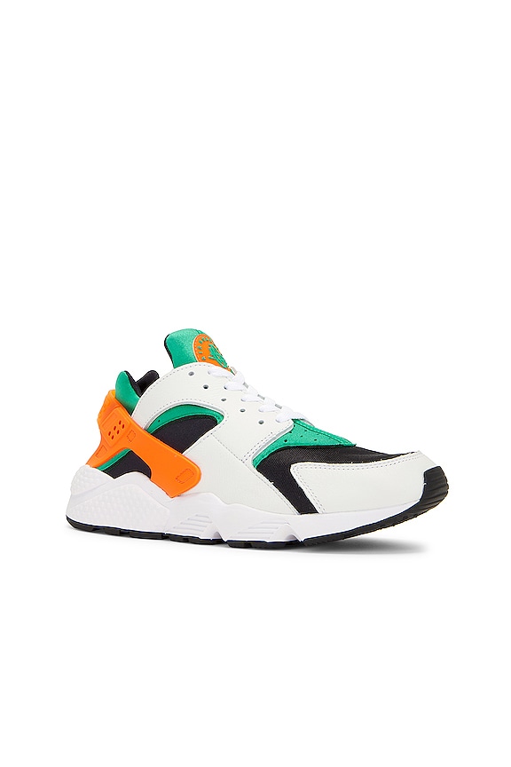 view 2 of 6 Air Huarache Sneakers in White, Safety Orange, Stadium Green, & Black