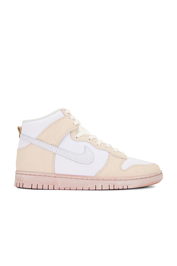 view 1 of 6 Dunk High Retro Emb Sneakers in Summit White, White, Phantom, & Pink Oxford