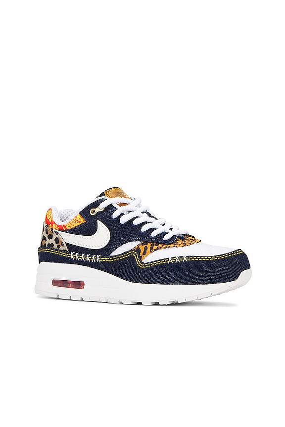 view 2 of 6 Air Max 1 Prm in Medium Blue, White & University Gold