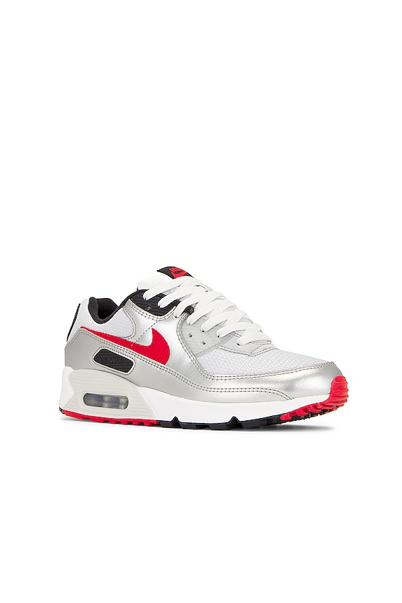 view 2 of 6 Air Max 90 in Photon Dust & University Red