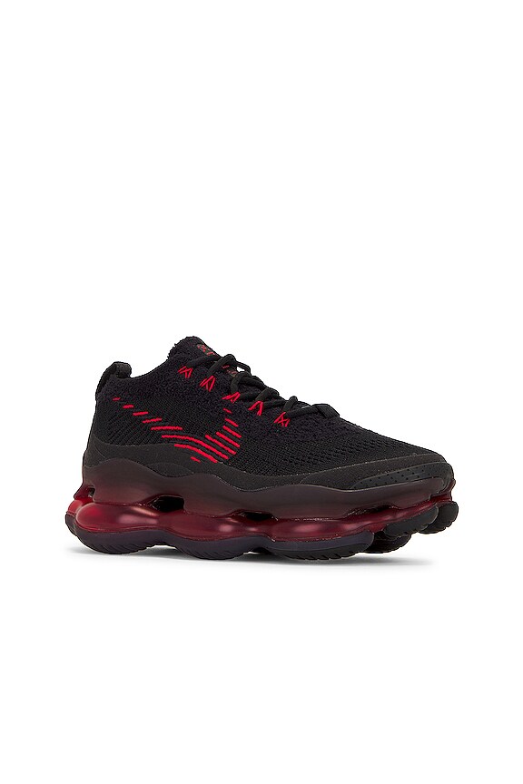 view 2 of 6 Air Max Scorpion Flyknit in Black, Univeristy Red & Black