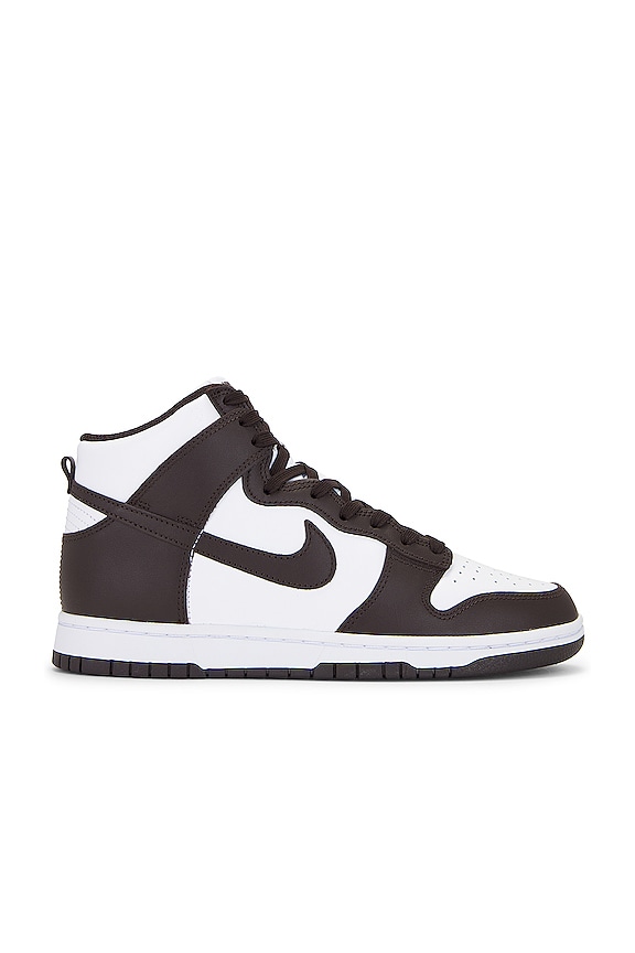 Nike Dunk High Retro Sneaker in White, Velvet Brown, & White | REVOLVE