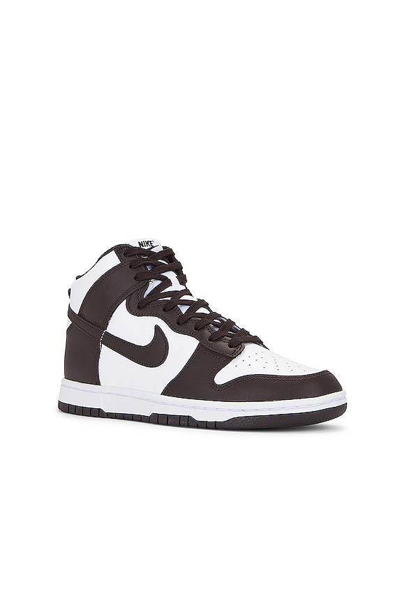 view 2 of 6 Dunk High Retro Sneaker in White, Velvet Brown, & White