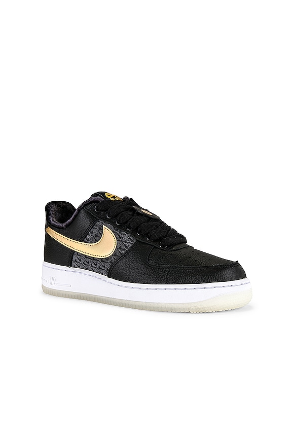 view 2 of 6 Air Force 1 '07 Premium Sneaker in Black, Metallic, Gold, & White