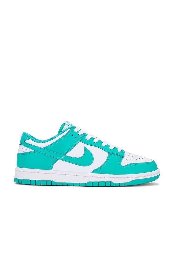 view 1 of 6 Dunk Low Retro Sneaker in White, Clear, Jade, & White
