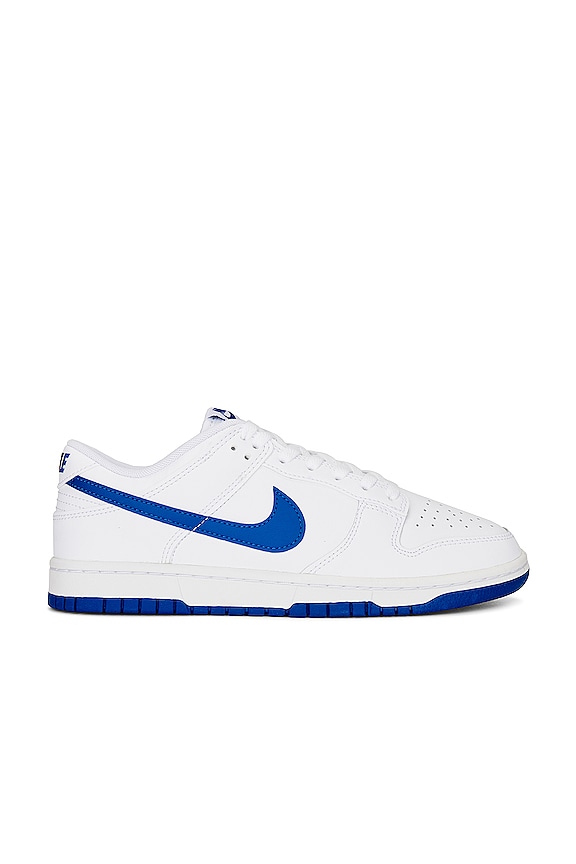 view 1 of 6 Dunk Low Retro Sneaker in White & Hyper Royal