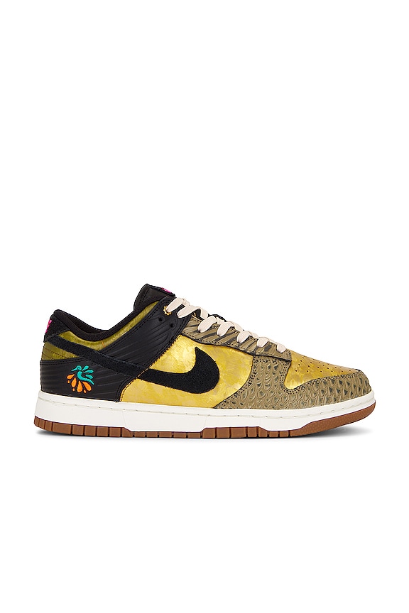 view 1 of 6 Dunk Low Premium Sneaker in Black, Khaki, Metallic Gold, & Medium Ash