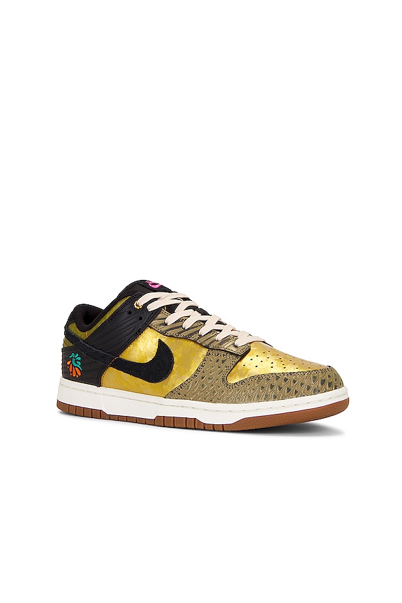 view 2 of 6 Dunk Low Premium Sneaker in Black, Khaki, Metallic Gold, & Medium Ash