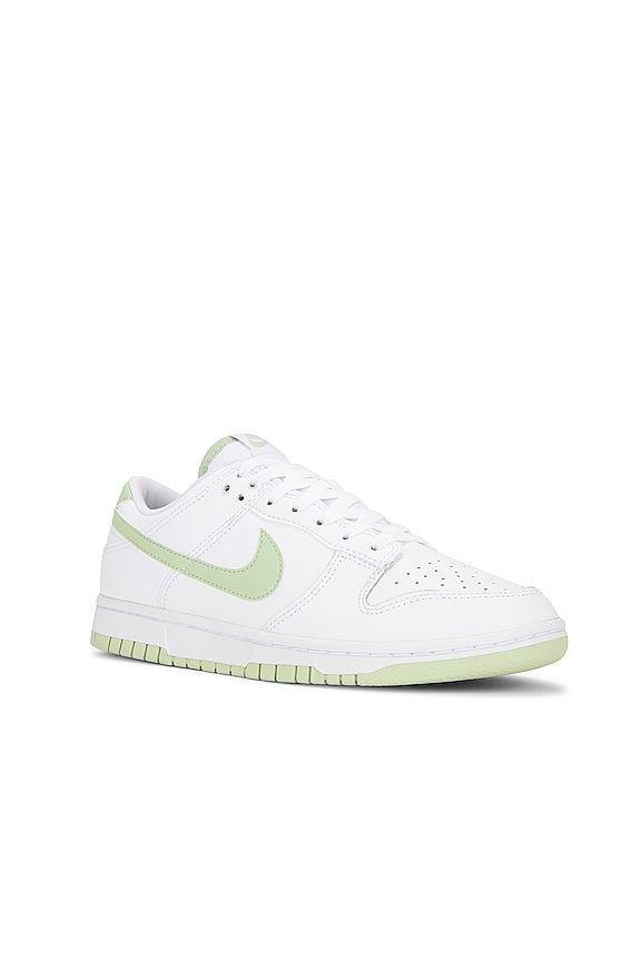 view 2 of 6 Dunk Low Retro Sneaker in White & Honeydew