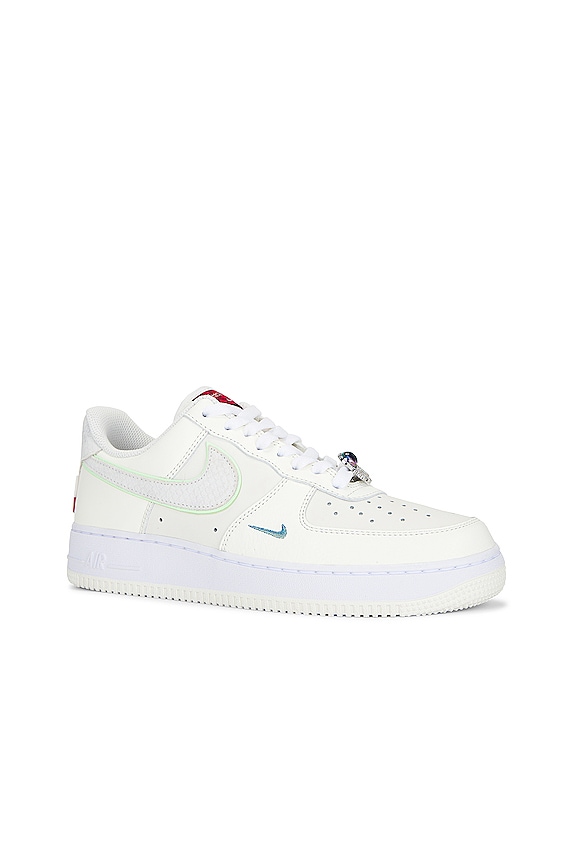 view 2 of 6 Air Force 1 '07 in Sail, Vapor Green, White, & University Red