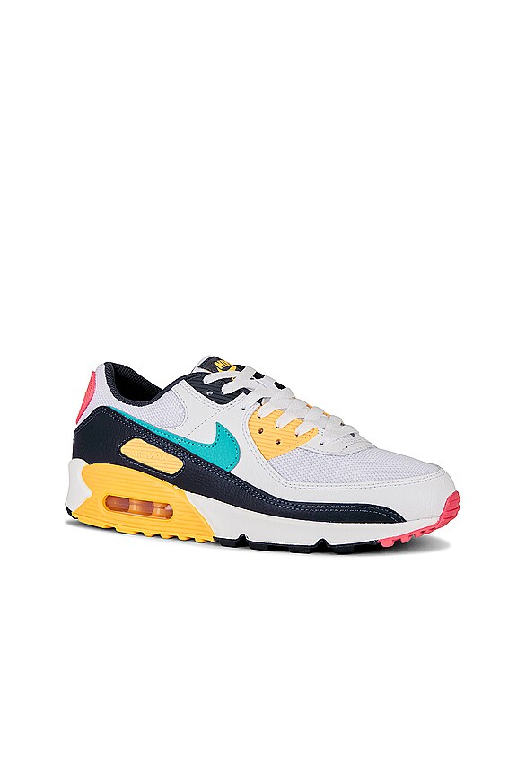 view 2 of 6 Air Max 90 in White, Dusty Cactus, & Thunder Blue