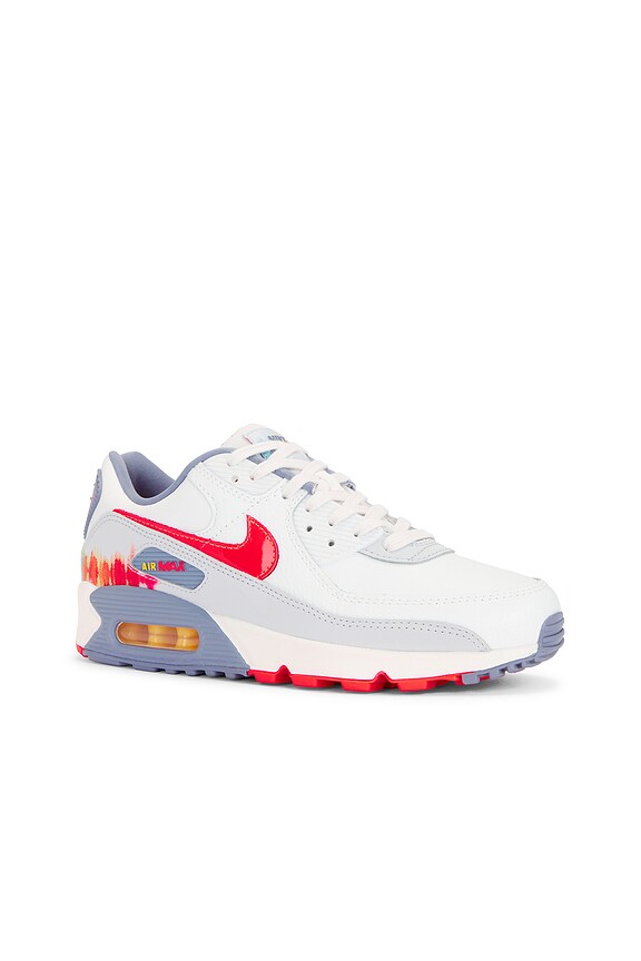view 2 of 6 Air Max 90 Prm in Summit White, Bright Crimson, & Ashen Slate