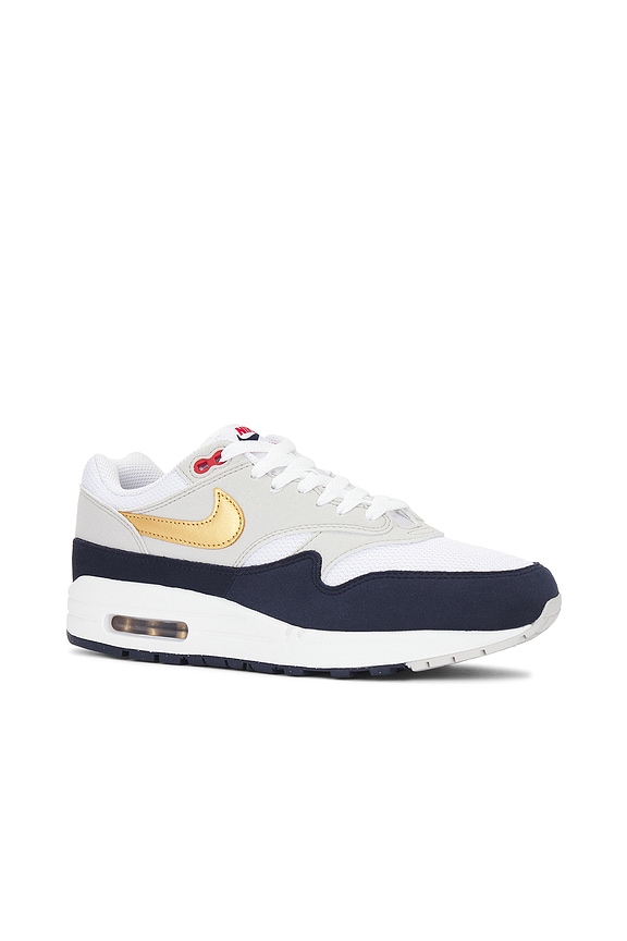 view 2 of 6 Air Max 1 in Obsidian, Metallic Gold, & White