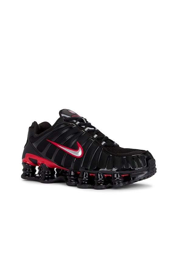 view 2 of 6 Shox Tl in Black, Metallic Silver, & University Red