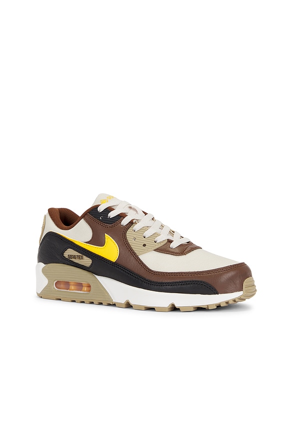 view 2 of 6 Air Max 90 Gore-Tex in Black, Dark Russet, & Metallic Copper in Cacao, Light Orewood Brown, Khaki, & Black