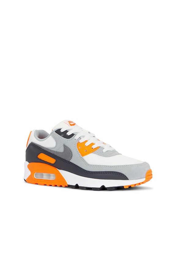 view 2 of 6 Air Max 90 in Summit White, Smoke Grey, & Safety Orange