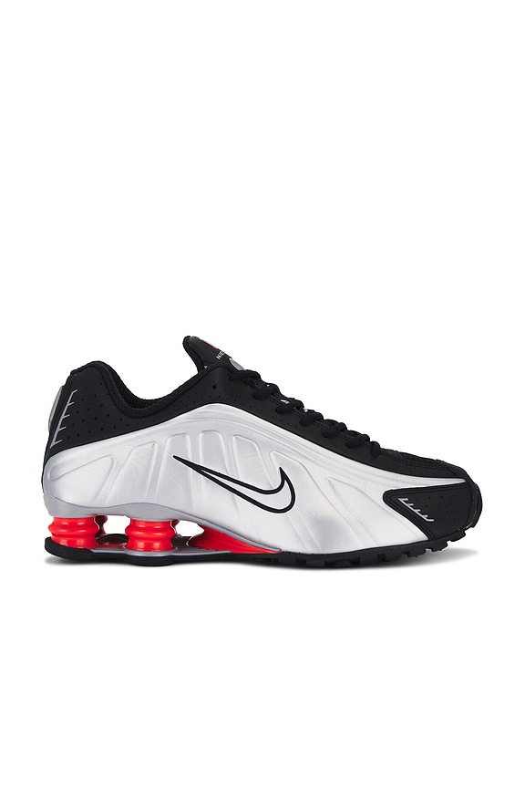 view 1 of 6 Shox R4 Sneakers in Metallic Silver & Black