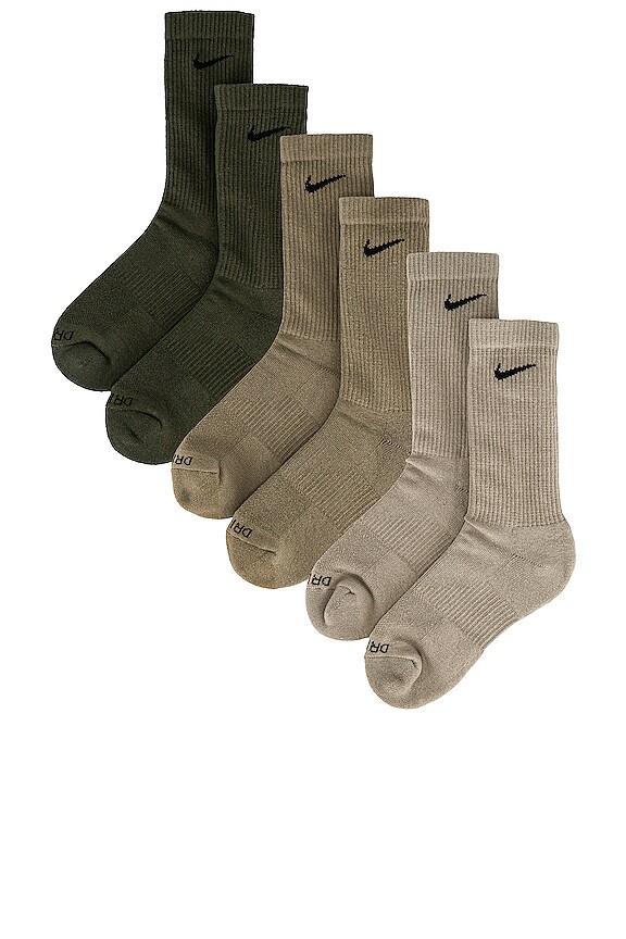 view 2 of 2 3PK Training Crew Socks in Neutral Multi Color