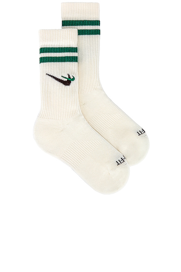 view 1 of 2 Plush Cushion Crew Sock in Sail & Malachite