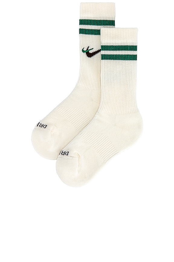 view 2 of 2 Plush Cushion Crew Sock in Sail & Malachite