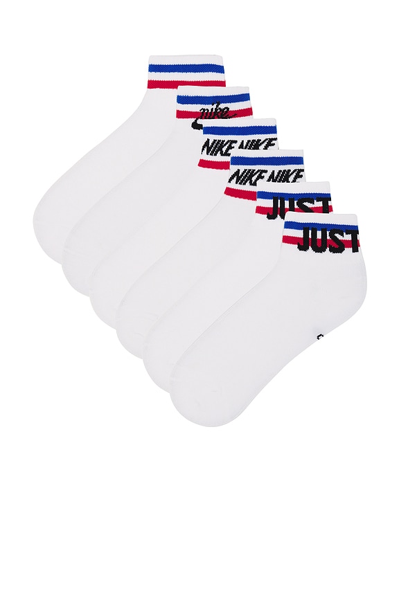 view 2 of 4 CHAUSSETTES EVERYDAY ESSENTIAL in White, Black, Game Royal, & University Red
